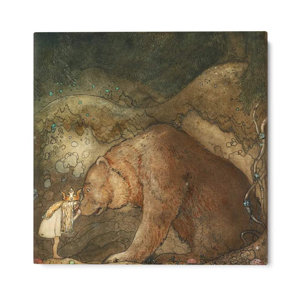 Ja hän suukotti karhua nenään, John Bauer OGC
