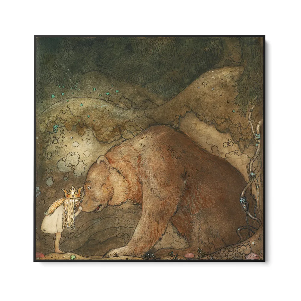 Ja hän suukotti karhua nenään, John Bauer OGC