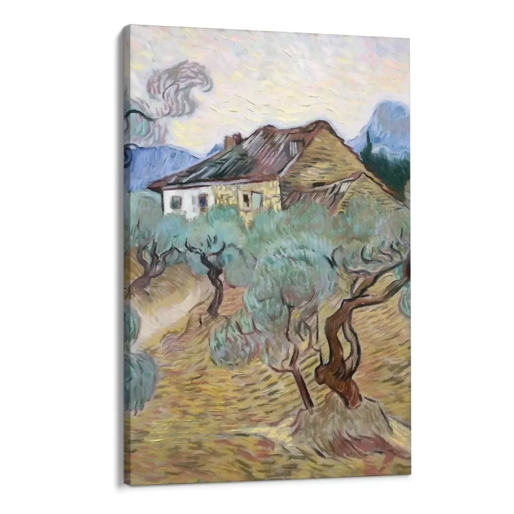 Valkoinen mökki oliivipuiden keskellä, Vincent Van Gogh OGC