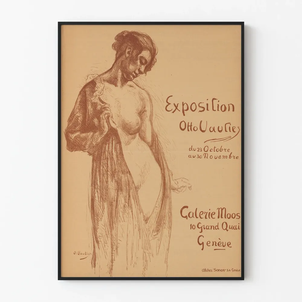 Otto Vautierin näyttelyjuliste Galerie Moos Genevessä