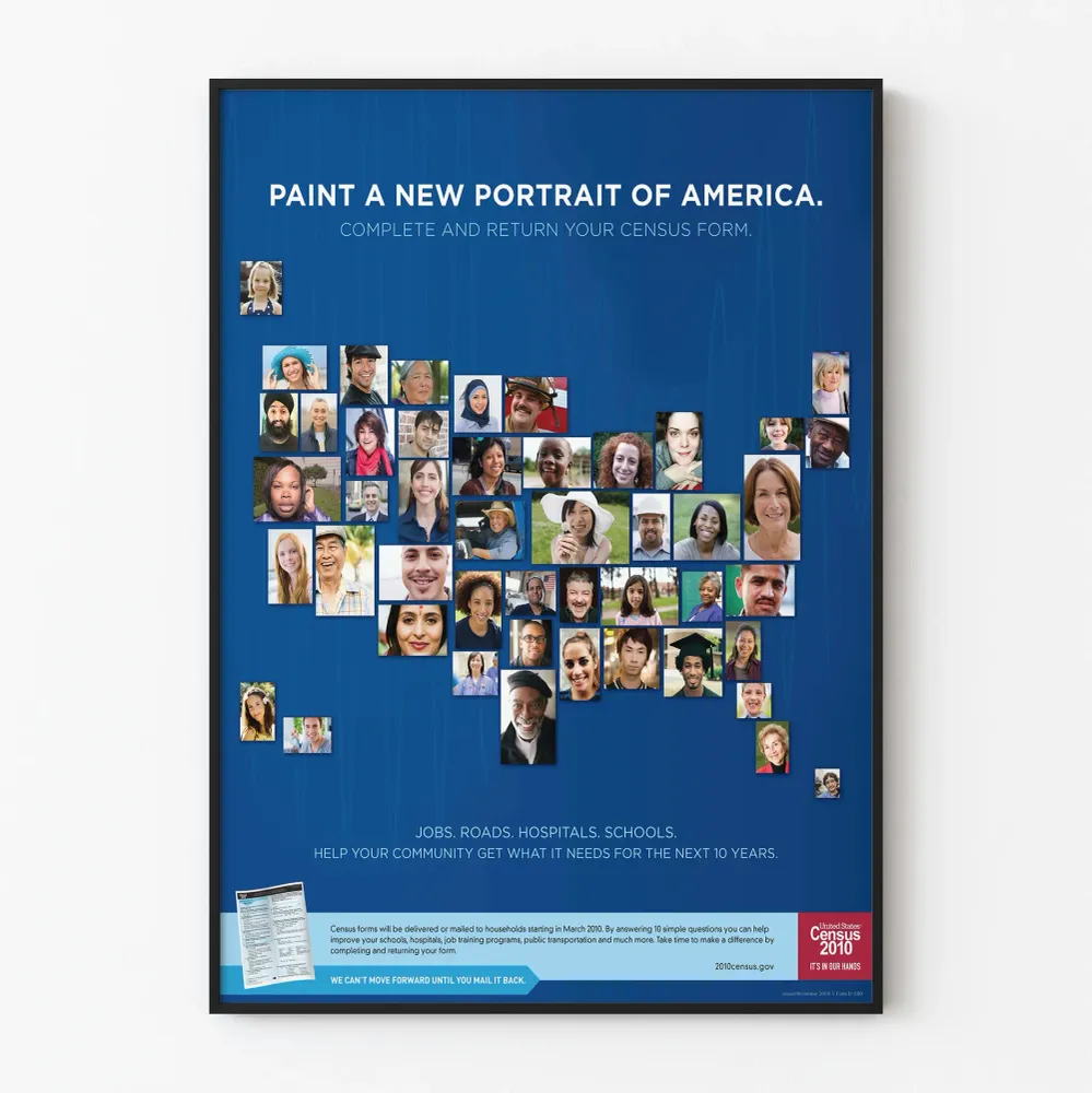Porträt- juliste Amerikka 2010 - Seinän koristelu monimuotoisuus