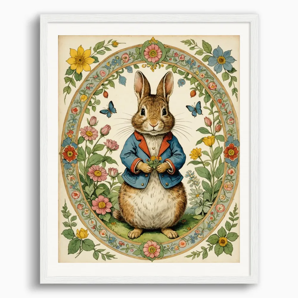 Beatrix Potterin tyyliin, Jänis sinisessä liivissä - Juliste Posterscape Creative Studio