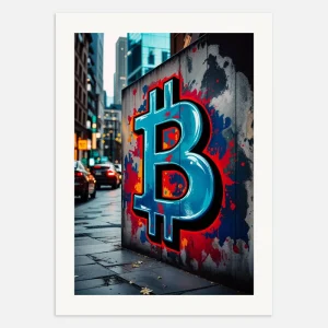 Bitcoinin katutaide - juliste Posterscape Creative Studio