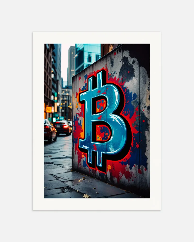 Bitcoinin katutaide - juliste Posterscape Creative Studio
