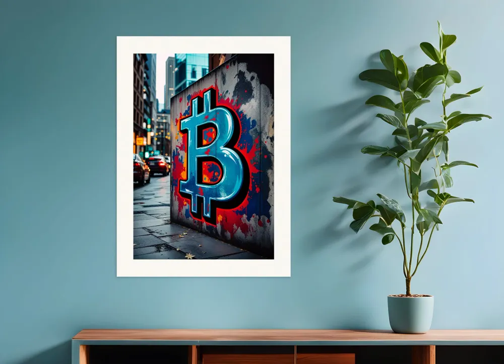 Bitcoinin katutaide - juliste Posterscape Creative Studio