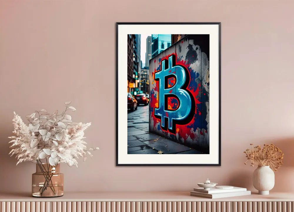 Bitcoinin katutaide - juliste Posterscape Creative Studio