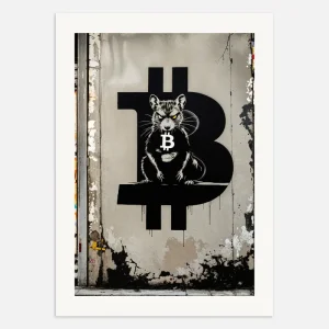 Bitcoin-juliste, rotta Posterscape Creative Studio