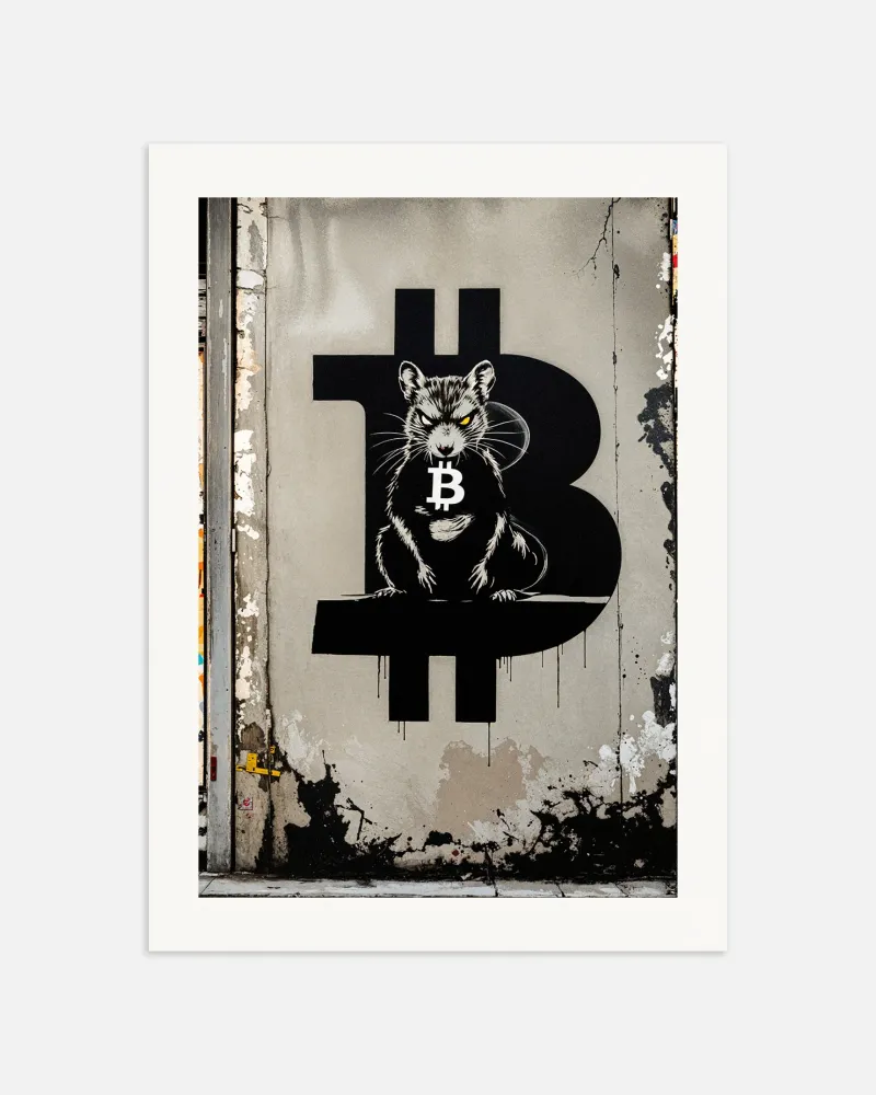 Bitcoin-juliste, rotta Posterscape Creative Studio