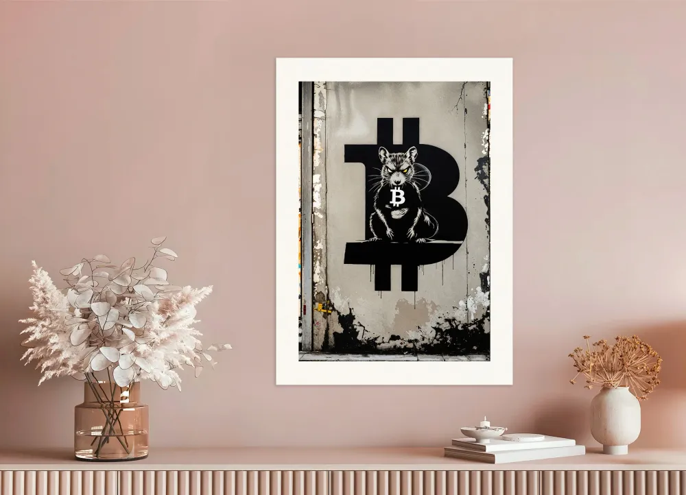 Bitcoin-juliste, rotta Posterscape Creative Studio