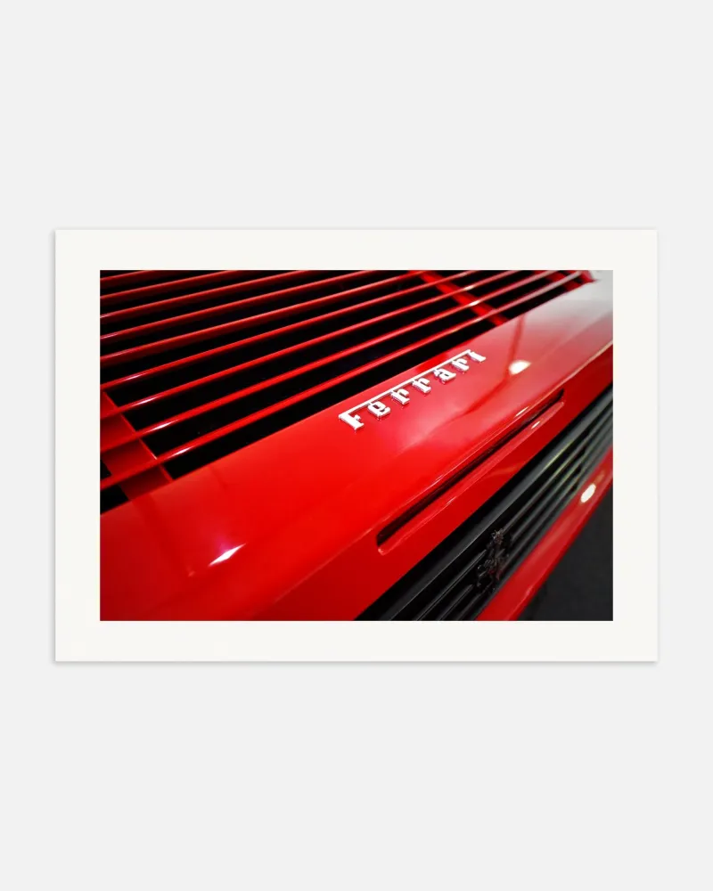 Ferrari-juliste, logon lähikuva Posterscape Creative Studio