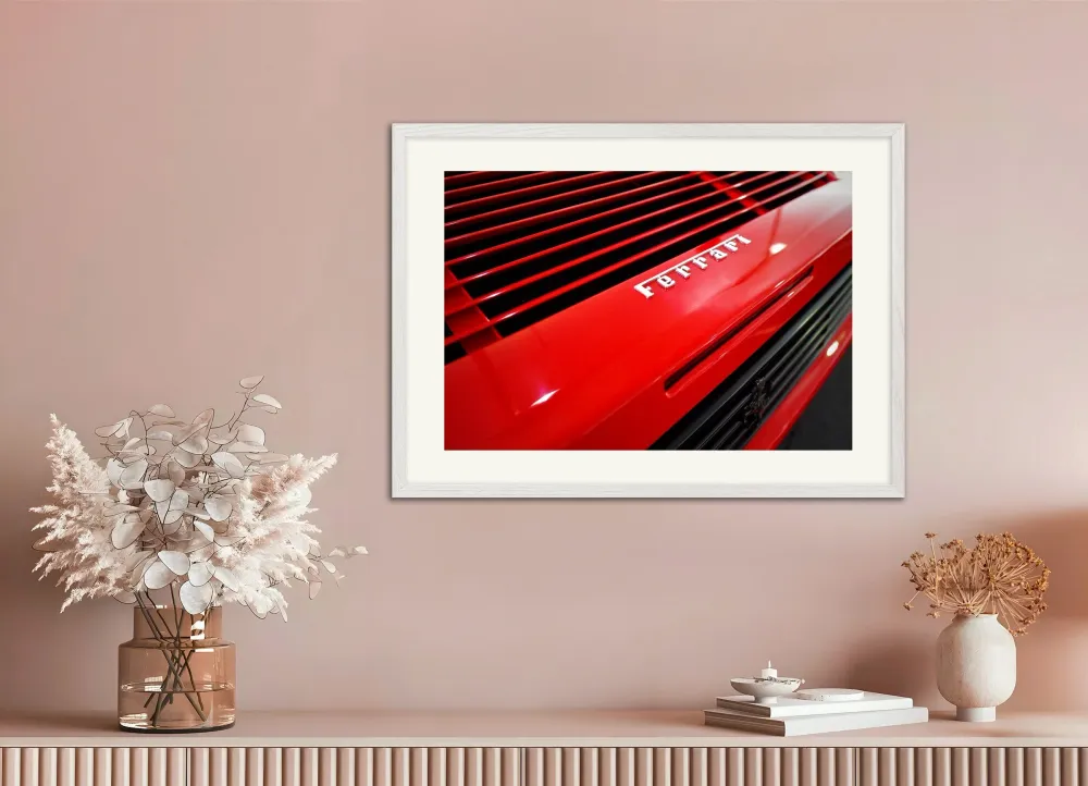 Ferrari-juliste, logon lähikuva Posterscape Creative Studio