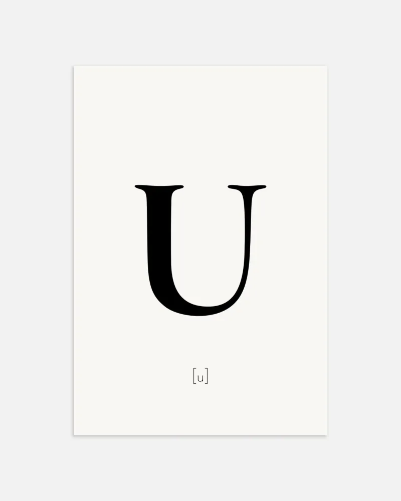 Kirjain U - Juliste Posterscape Creative Studio