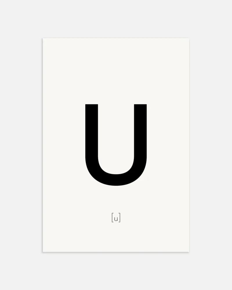 Kirjain U - Juliste Posterscape Creative Studio