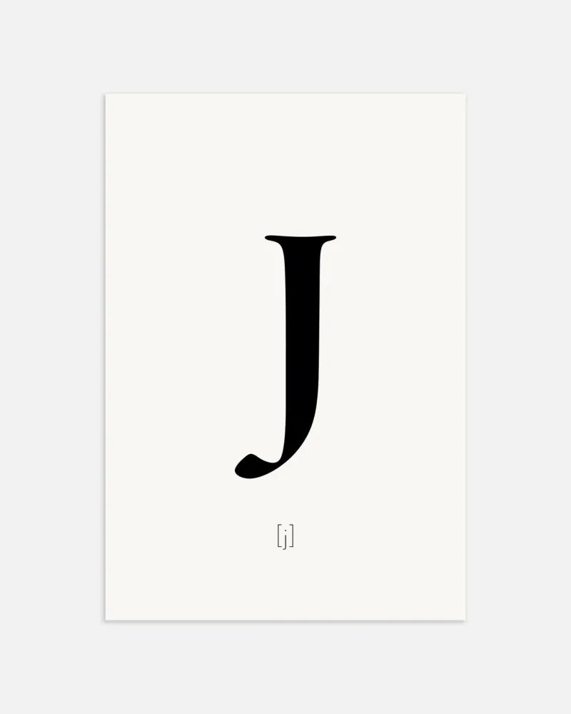 Kirjain J - Juliste Posterscape Creative Studio