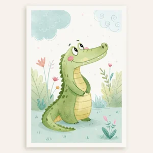 Krokotiili Juliste – Lastenhuoneen Taulut Posterscape Creative Studio