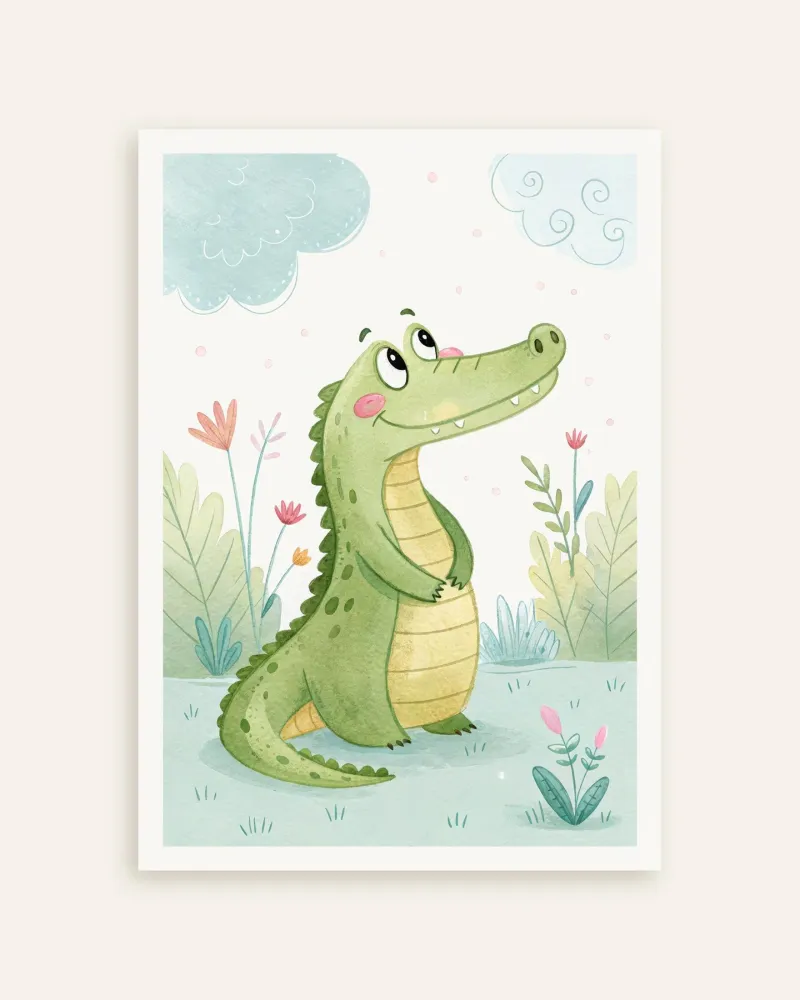 Krokotiili Juliste – Lastenhuoneen Taulut Posterscape Creative Studio