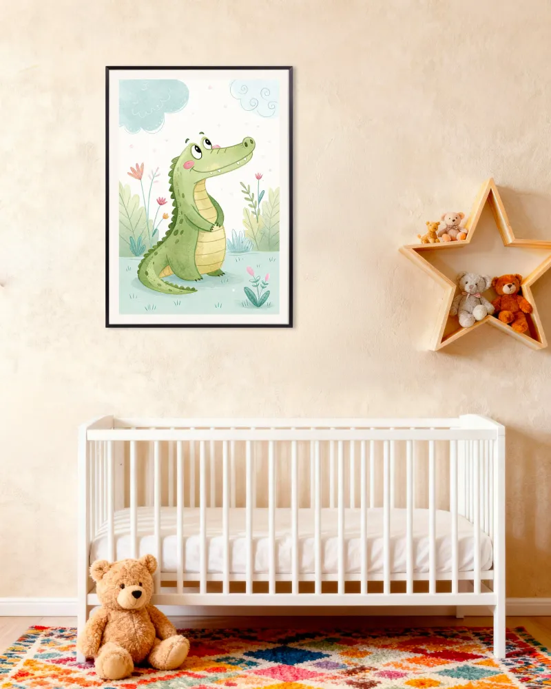 Krokotiili Juliste – Lastenhuoneen Taulut Posterscape Creative Studio