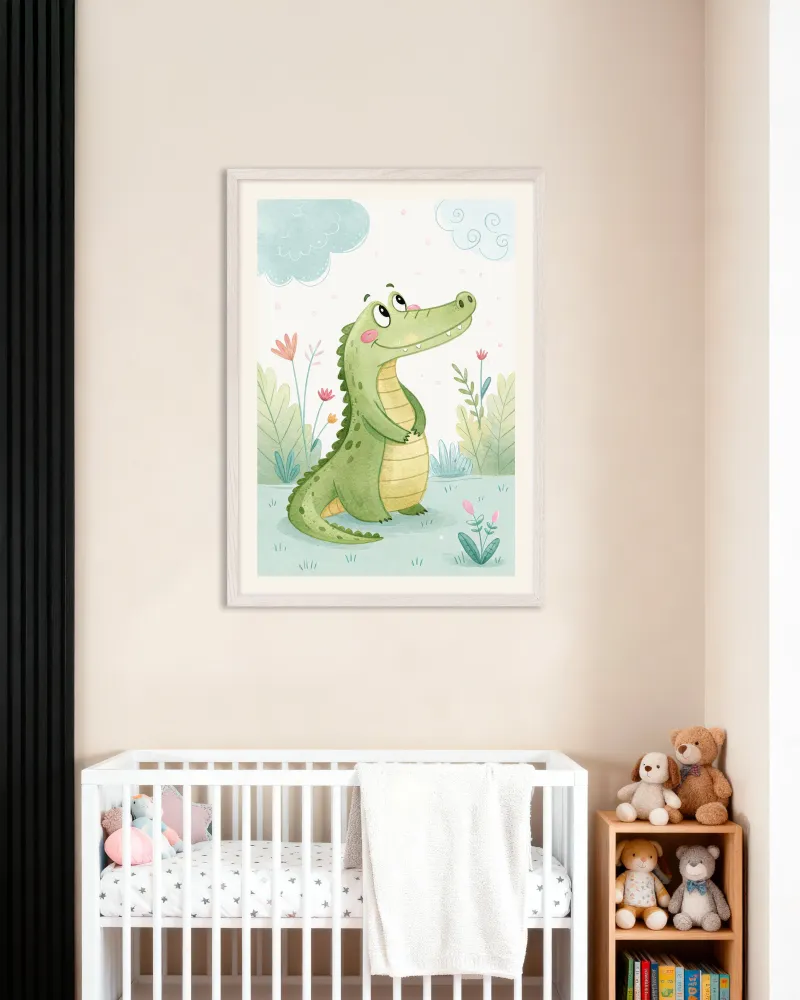 Krokotiili Juliste – Lastenhuoneen Taulut Posterscape Creative Studio