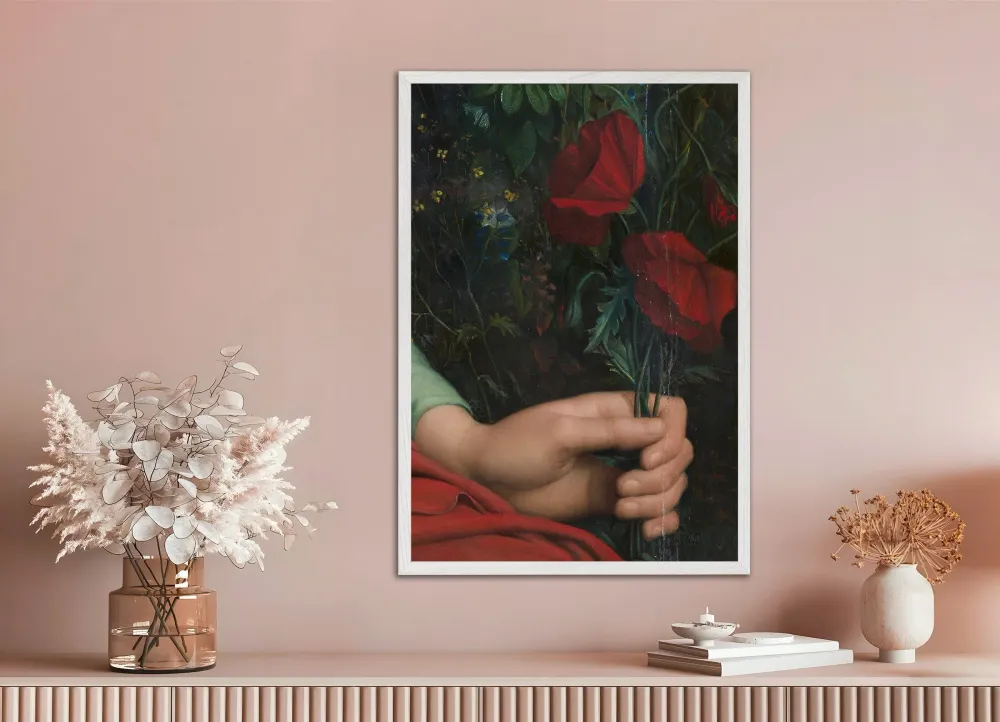 Louis Janmot "Fleur des Champs" Käden Yksityiskohta - Unikkojuliste Posterscape Creative Studio