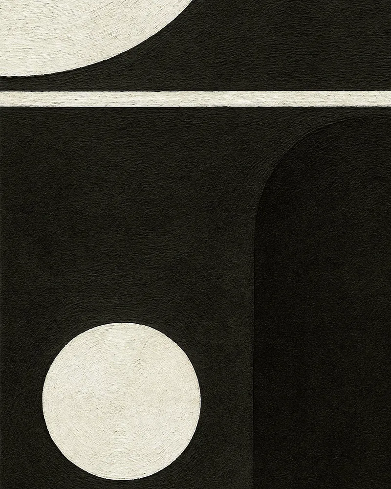 Musta-valkoiset muodot – Minimalistinen geometrinen juliste Posterscape Creative Studio