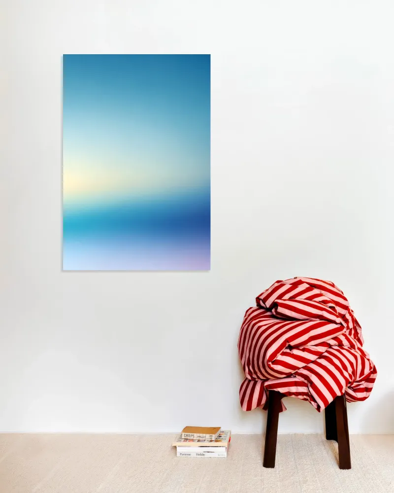 Rauhoittavat abstraktit liukuvärit, sininen taivas - Juliste Posterscape Creative Studio