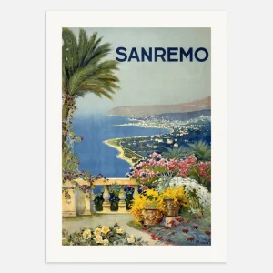 Sanremo juliste, vintage Posterscape Creative Studio