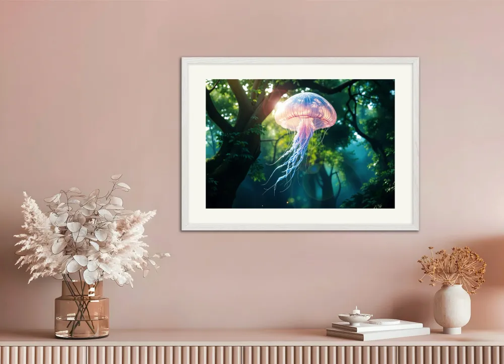 Taianomainen realismi, hohtavat meduusat - Juliste Posterscape Creative Studio