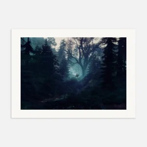 Witcher, synkkä metsä, fanitaide - Juliste Posterscape Creative Studio