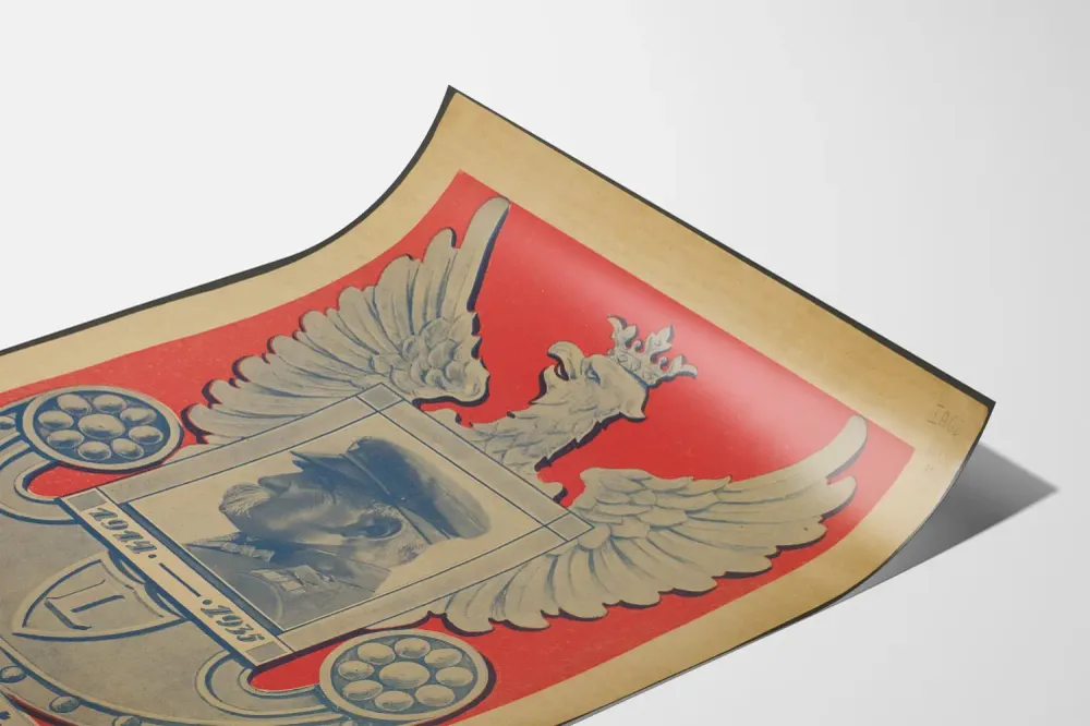 Puolalainen kansallismielinen juliste kansallisen johtajan kunniaksi (1914-1935)