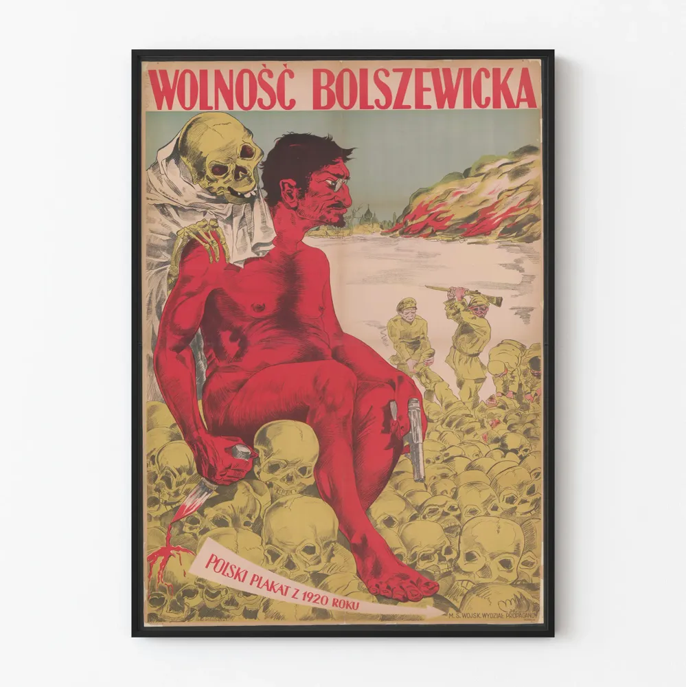 Puolalainen propagandajuliste 'Wolność Bolszewicka' 1920