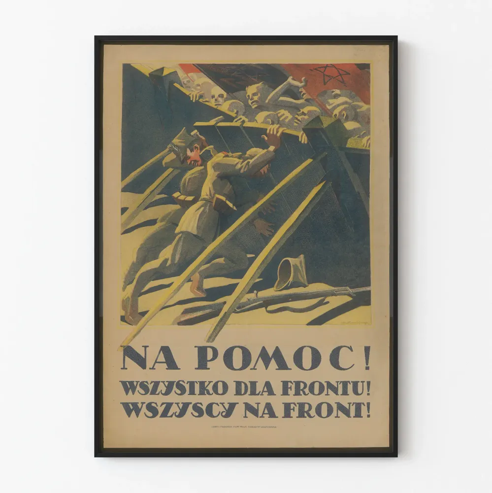 Puolalainen sotilaallinen propagandajuliste NA POMOC
