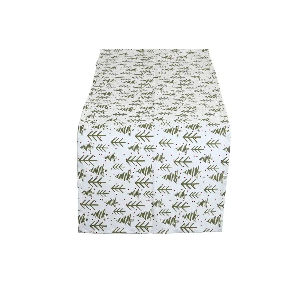 Pöytäjuoksija Home ESPRIT Valkoinen Vihreä Beige 50 x 150 x 0,2 cm