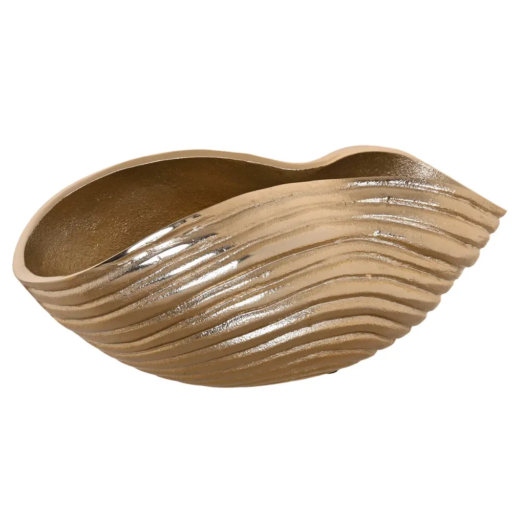 Pöytäkoriste Home ESPRIT Kullattu Alumiini 30 x 16 x 14 cm