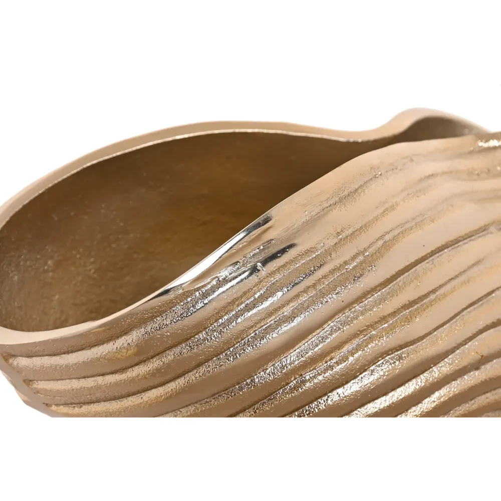 Pöytäkoriste Home ESPRIT Kullattu Alumiini 30 x 16 x 14 cm