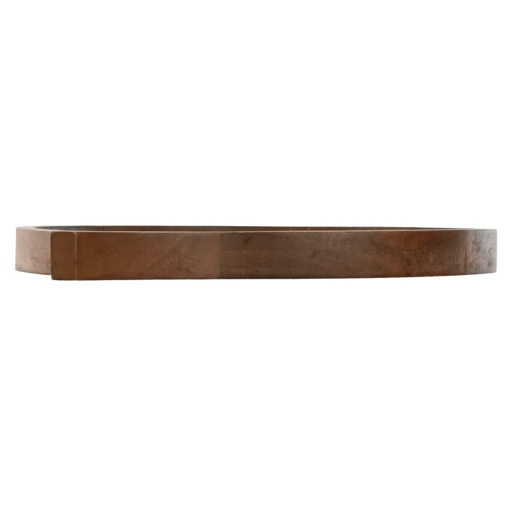 Pöytäkoriste Home ESPRIT Ruskea Musta Vaaleanruskea Mangopuu 37 x 31 x 2,7 cm (3 Kappaletta)