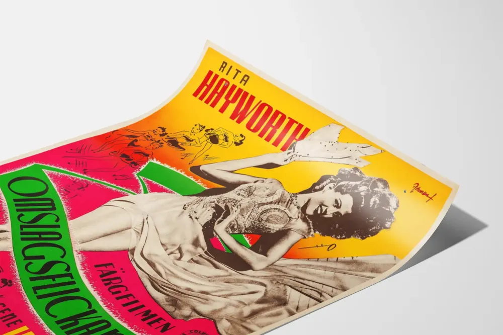 Retro juliste Cover Girl Rita Hayworthilla