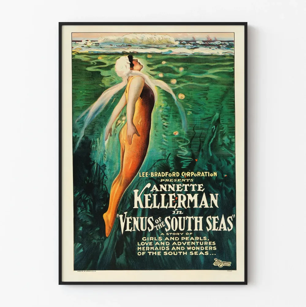 Retro juliste Etelänmeren Venus - Elokuvateollisuuden seinäkoristelu