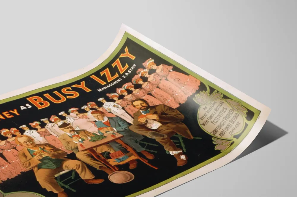 Retro juliste Funny Geo. Sidney as Busy Izzy - Vinttityylinen seinäkoristelu
