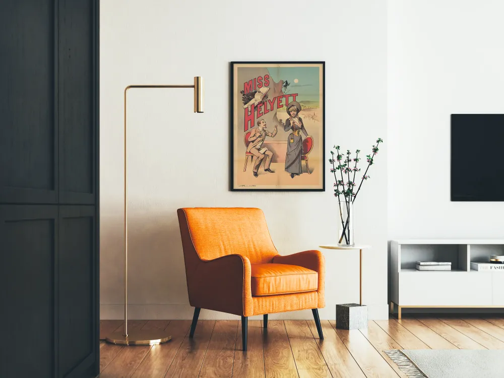 Retro juliste Miss Helyett seinäkoristukseen