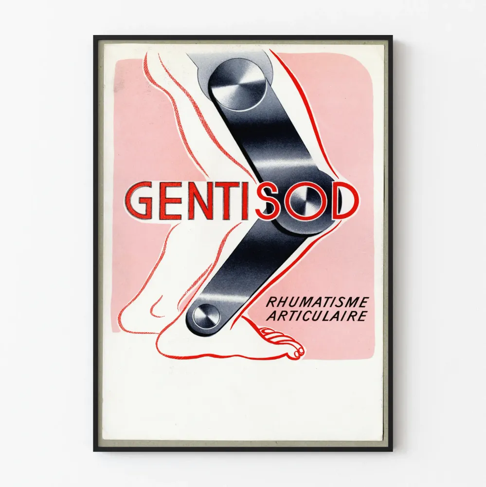 Retro juliste seinäkoriste - Gentisod nivelreuma