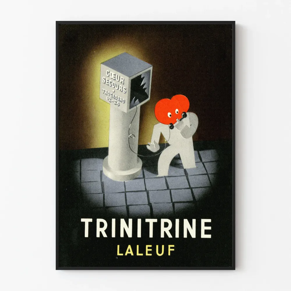 Retro juliste Trinitrine Laleuf seinäkoristukseen