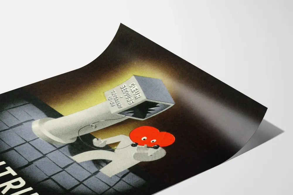 Retro juliste Trinitrine Laleuf seinäkoristukseen