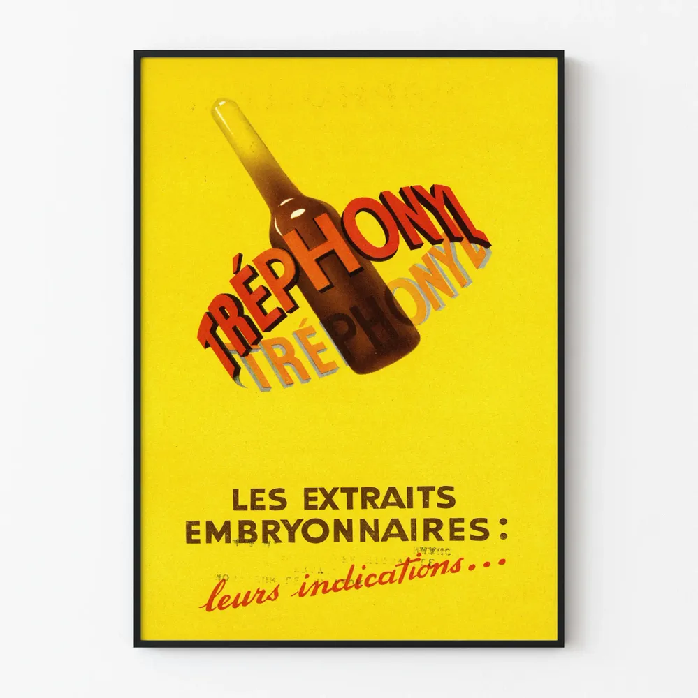 Retro juliste Tréphonyl seinäkoristukseen