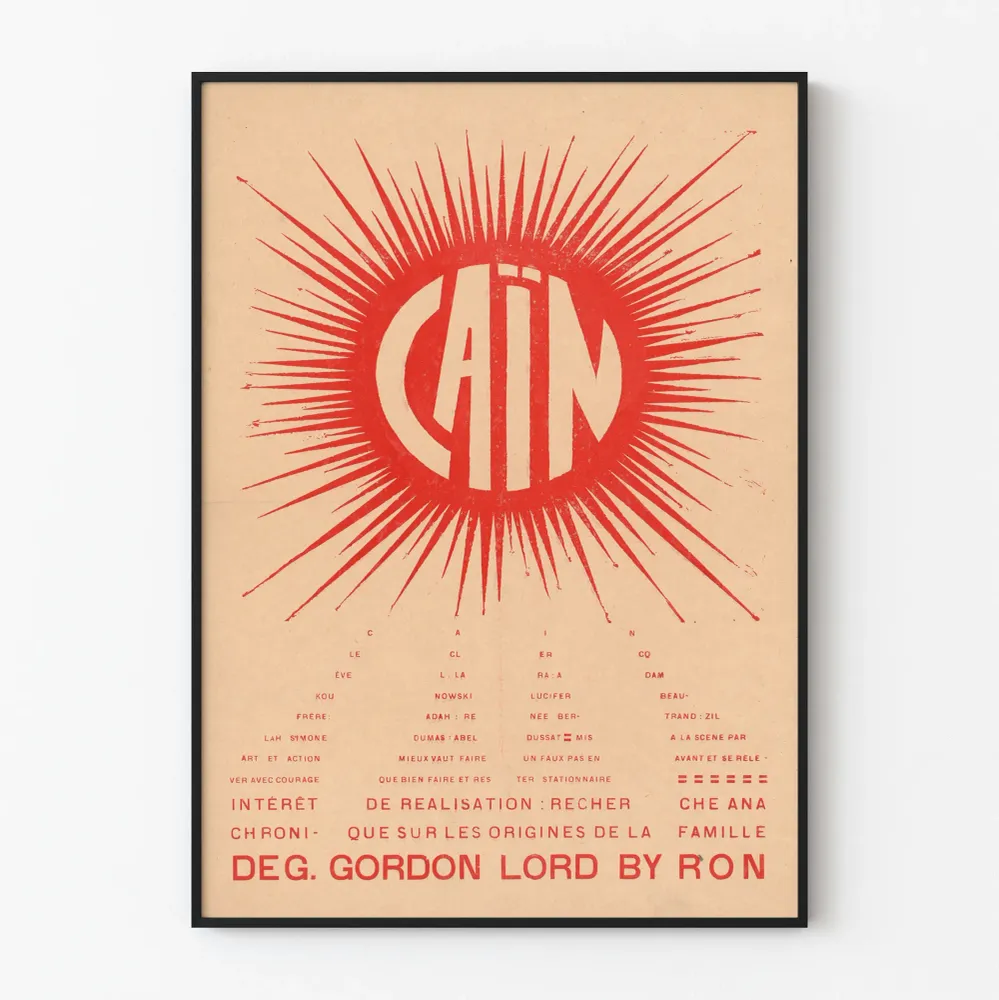 Retrojuliste Caïn G. Gordon Lord Byron