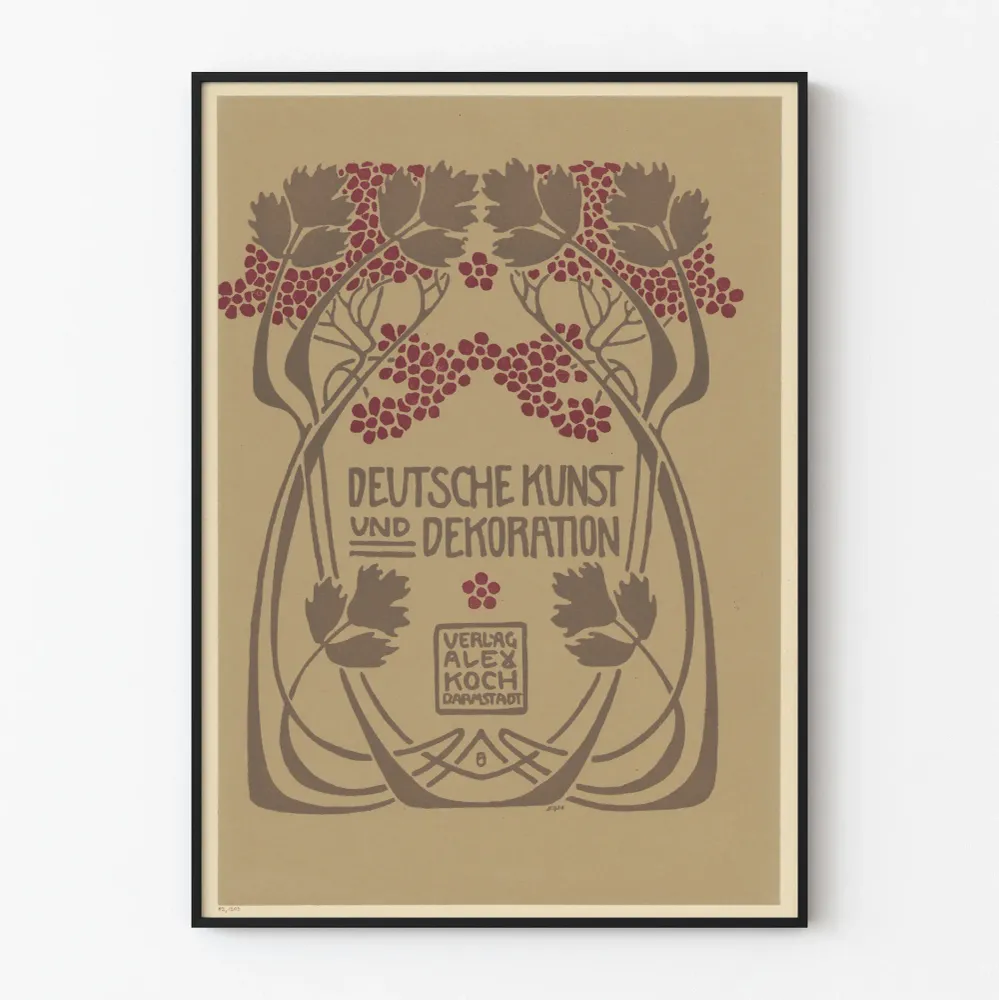Saksalainen Art Nouveau -juliste Deutsche Kunst und Dekoration