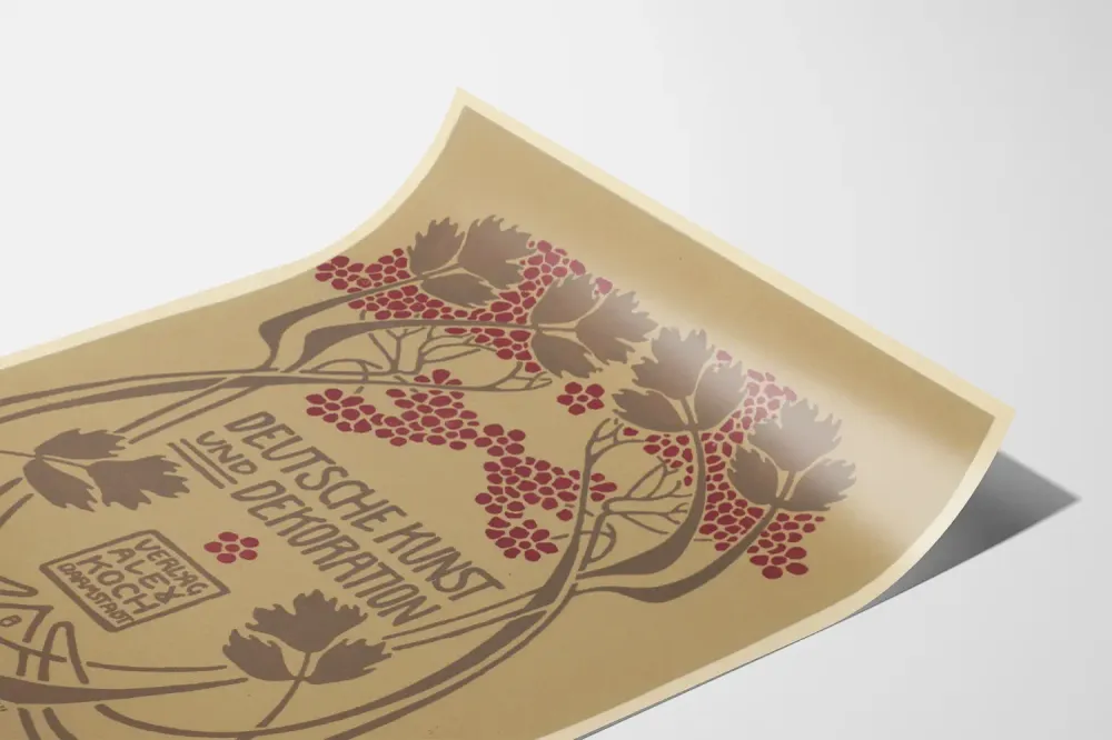 Saksalainen Art Nouveau -juliste Deutsche Kunst und Dekoration