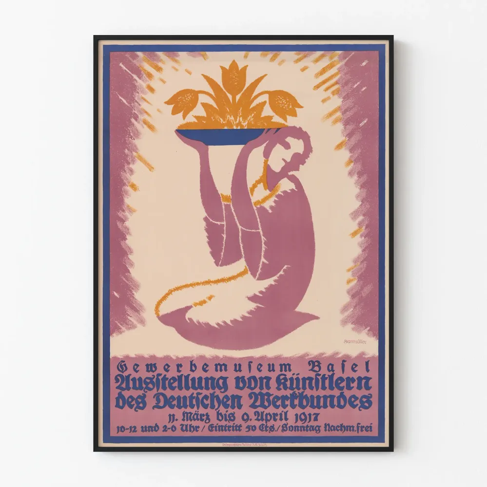 Saksalaisen taidenäyttelyn juliste Werkbund 1917