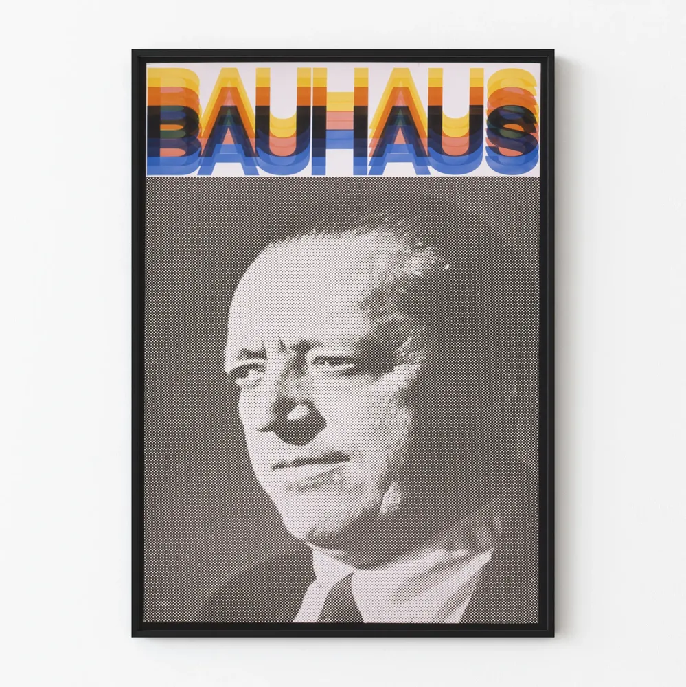 Seinäjuliste Art Bauhaus muotokuva graafinen