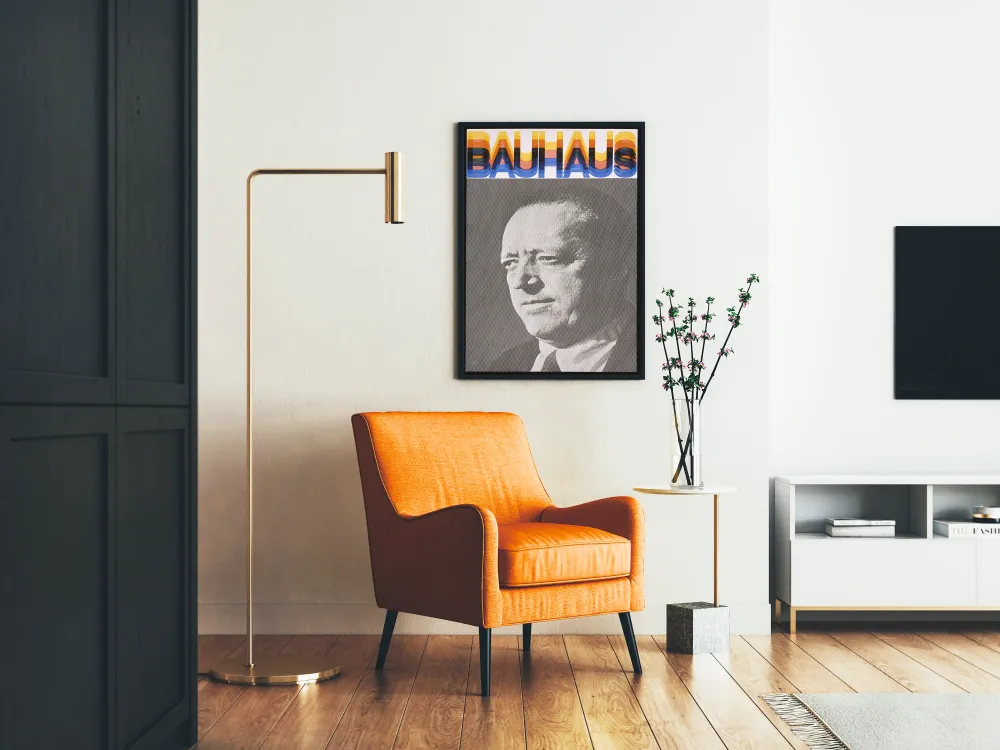 Seinäjuliste Art Bauhaus muotokuva graafinen