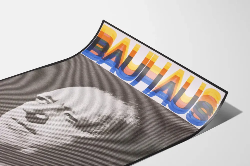 Seinäjuliste Art Bauhaus muotokuva graafinen